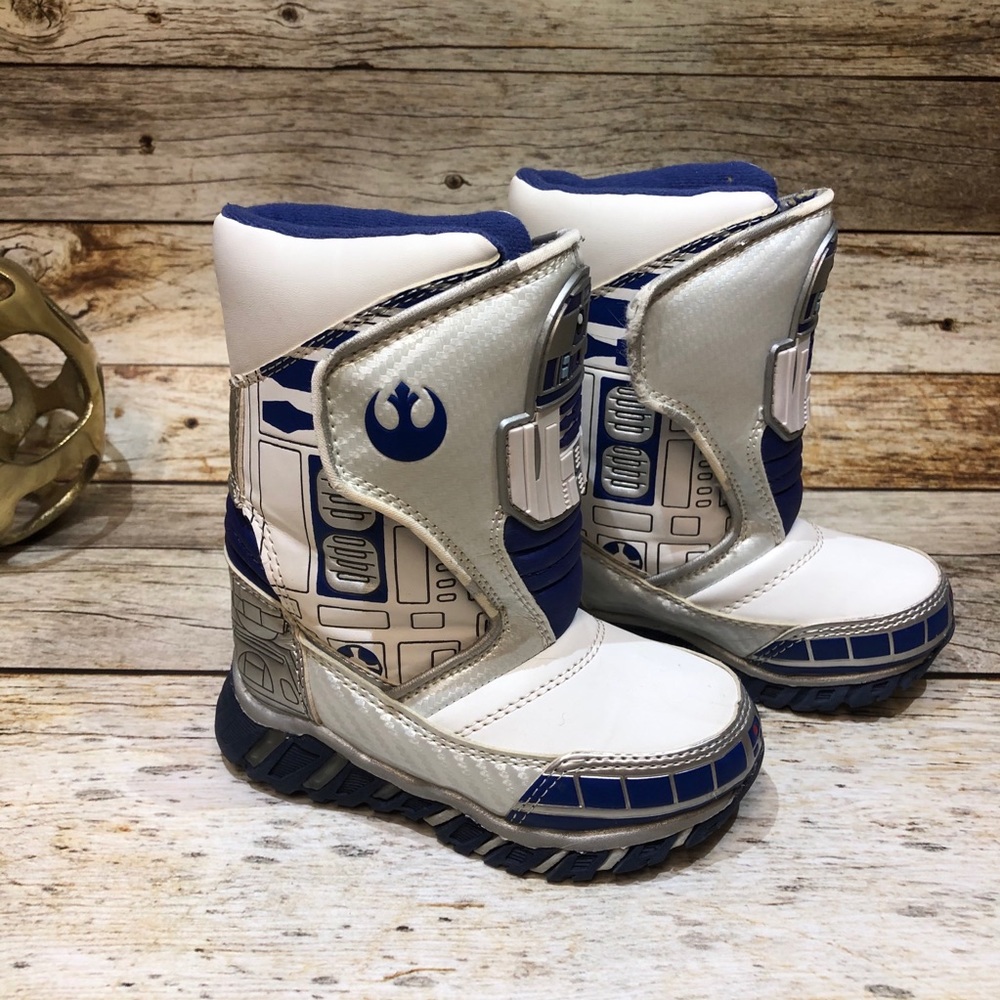 R2D2 Star Wars light up kids snow boots 7